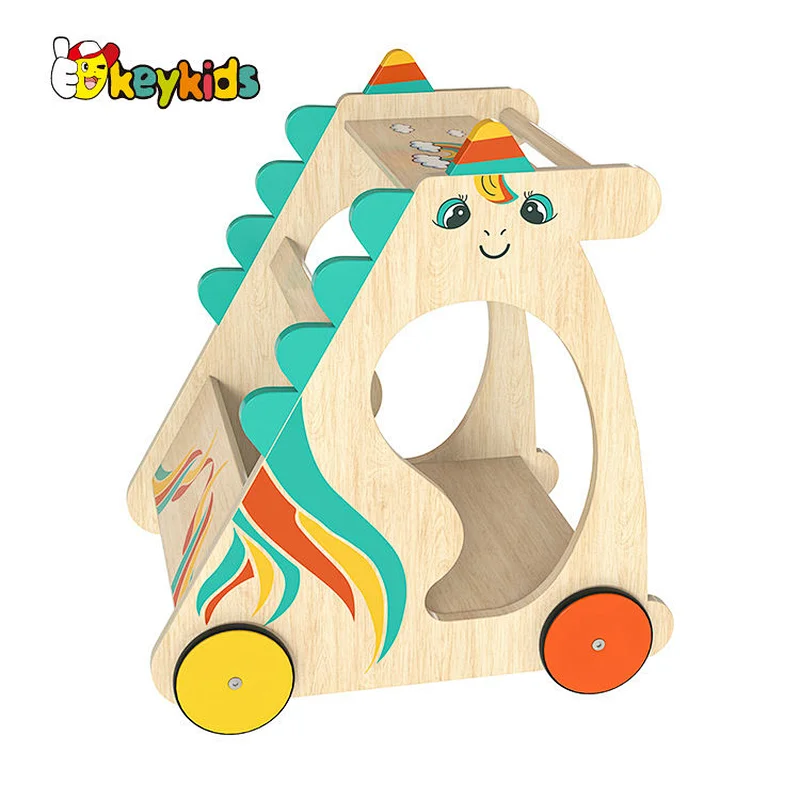 EOM educational pull push wooden walker wagon for kids W16E226