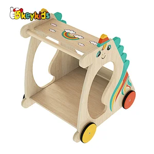 EOM educational pull push wooden walker wagon for kids W16E226
